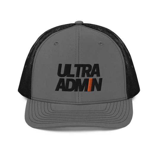 ULTRA ADMIN Mesh Trucker Cap / Black Logo