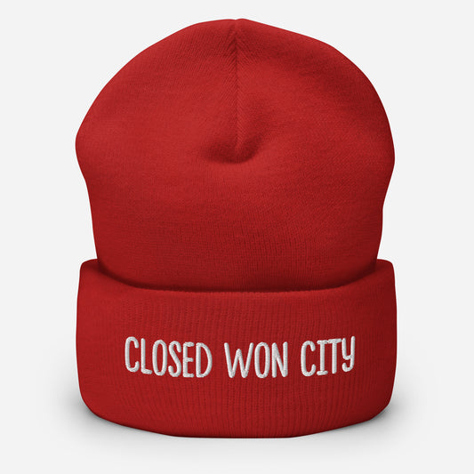 Closed Won City Cuffed Beanie